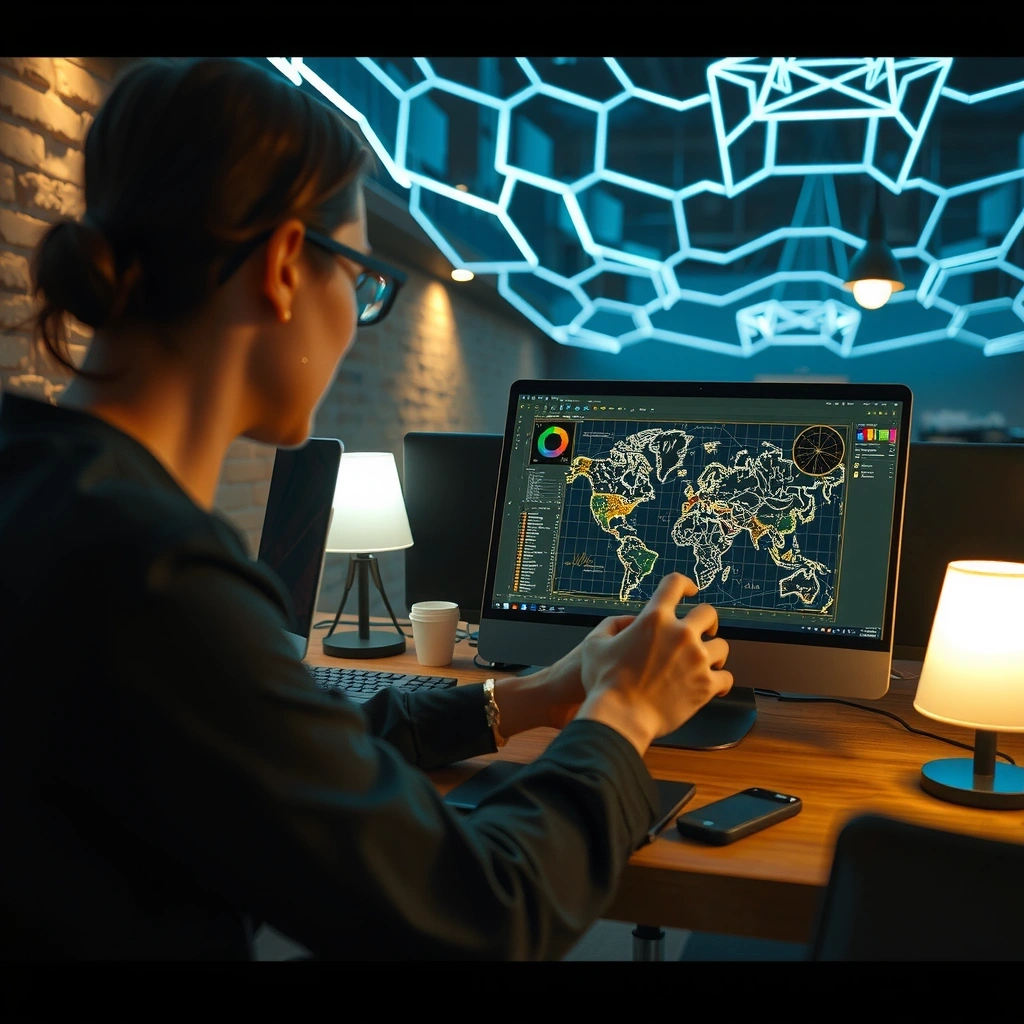Technical blueprint visualization